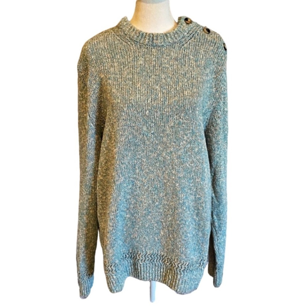 Scotch & Soda Amsterdam Women's Long Blue Sweater with Button Detail. Size M.